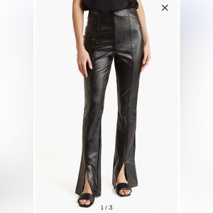 AFRM Faux Leather Flare Legging, Size S.